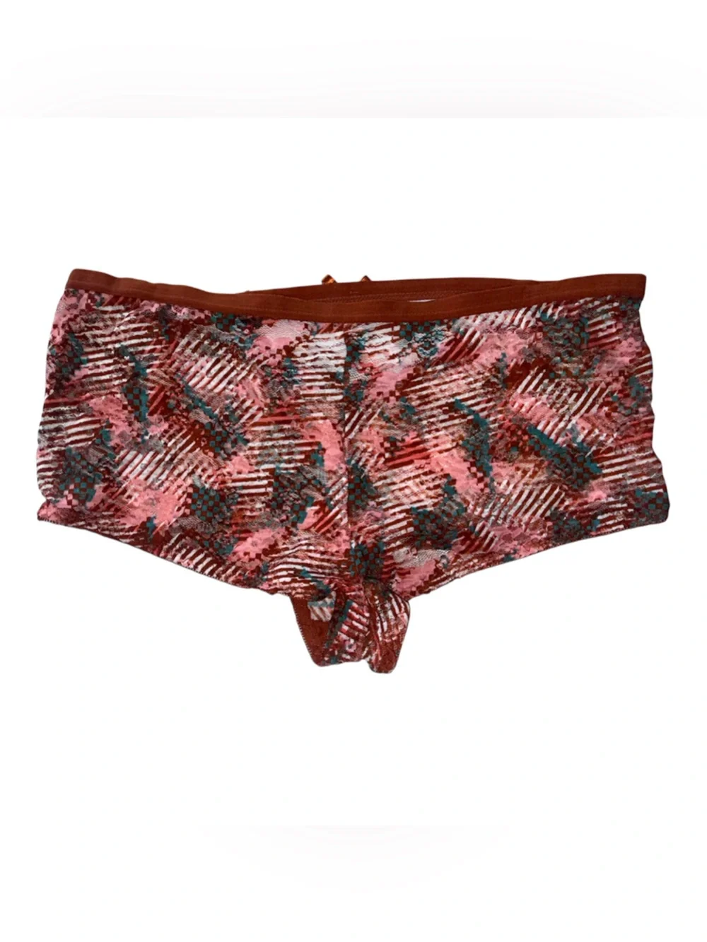 Body Frosting Sexy Lace Boyshort Panties Size 3X NWT Multicolor Floral Print
